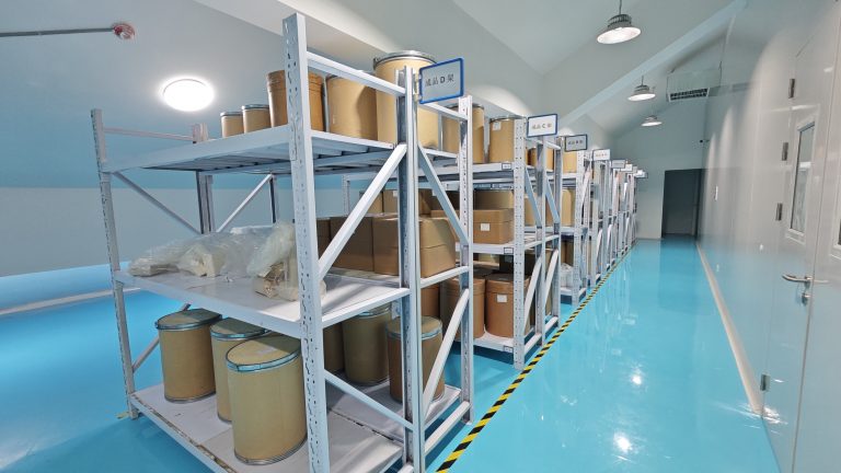 the picture of Plamed's factory(storage room)