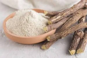 the soure of Plamed's product Glabridin Powder: the root of Glycyrrhiza glabra